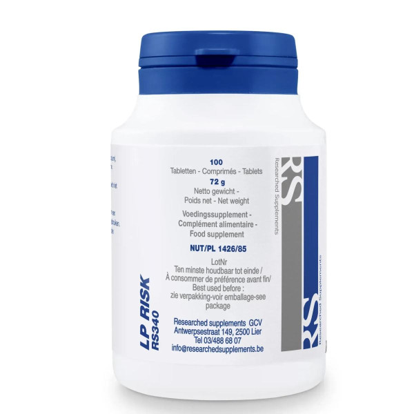 Researched Supplements Lp-Risk 100 T Дієтична добавка ЛП-ризик №100