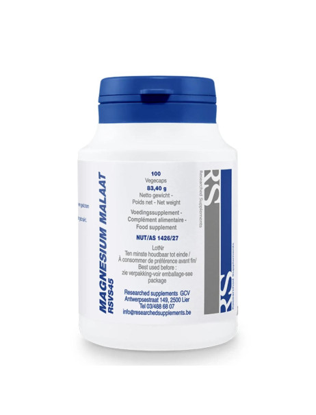 Researched Supplements Magnesium Malaat 100 C Дієтична добавка Магнезіум Малат №100