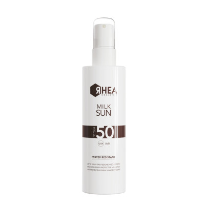 Rhea Cosmetics MilkSun SPF50 Захисний спрей-молочко для обличчя та тіла SPF50