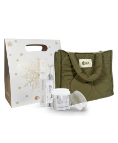 Rhea Cosmetics Vanity Bag AgeFactor Cream Подарунковий антивіковий набір для обличчя та шкіри навколо очей - Написати відгук
