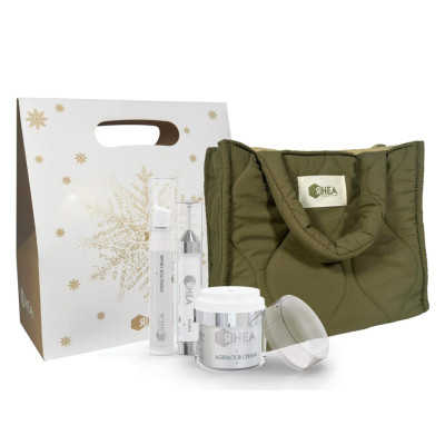 Rhea Cosmetics Vanity Bag AgeFactor Cream Подарунковий антивіковий набір для обличчя та шкіри навколо очей