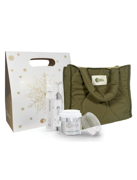 Rhea Cosmetics Vanity Bag AgeFactor Cream Подарунковий антивіковий набір для обличчя та шкіри навколо очей