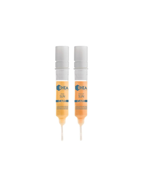 Rhea Cosmetics Revitalsummer Омолоджуючий догляд для обличчя та шиї до та після засмаги