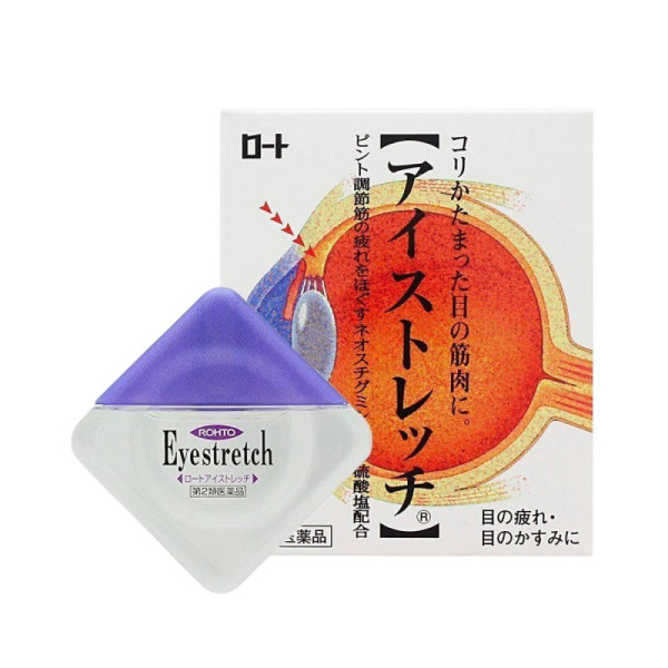 ROHTO EyeStretch Eye Drops with Allantoin Глазные капли от усталости с аллантоином