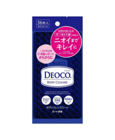 ROHTO Deoco Body Cleanse Sheets Очищающие влажные салфетки для тела для свежести, против неприятного запаха - Написать отзыв