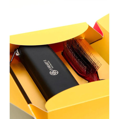 S-Heart-S Sasso Scalp Brush Premium Red Long (Gift Box) Расческа в подарочном боксе