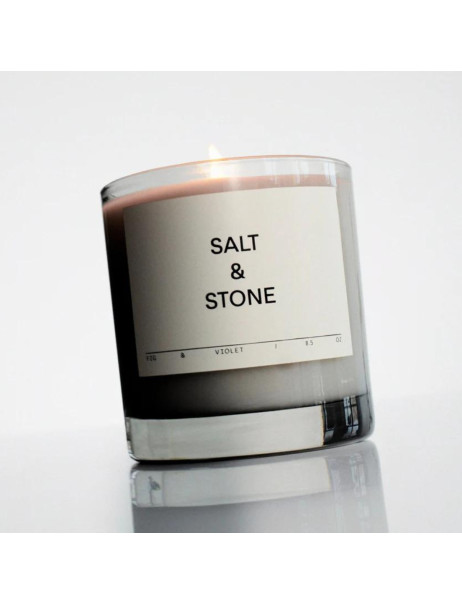 Salt & Stone Candle Fig & Violet Соєва свічка з ароматом інжиру та фіалки