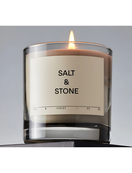Salt & Stone Candle Fig & Violet Соєва свічка з ароматом інжиру та фіалки