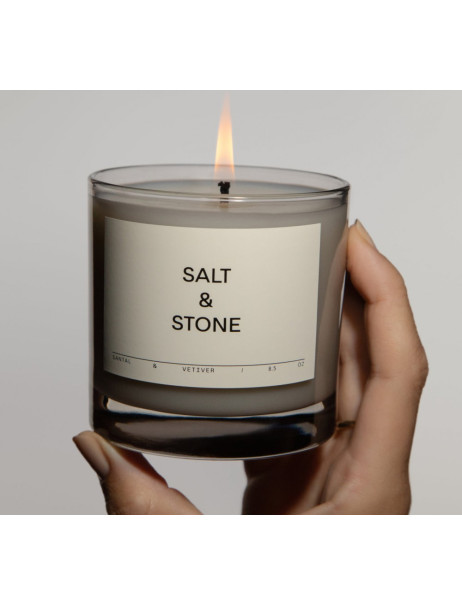 Salt & Stone Candle Santal & Vetiver Соєва свічка з ароматом сандалового дерева та ветиверу