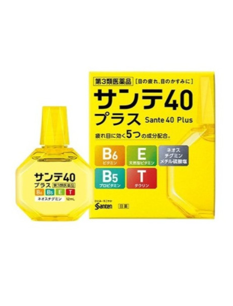 Santen 40 Plus Eye Drops Возрастные капли для глаз с таурином, пантенолом и витаминами