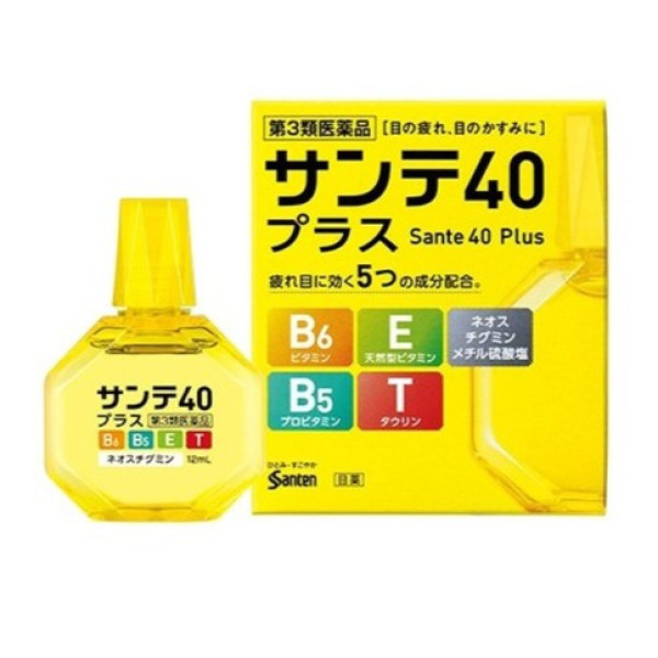 Santen 40 Plus Eye Drops Возрастные капли для глаз с таурином, пантенолом и витаминами