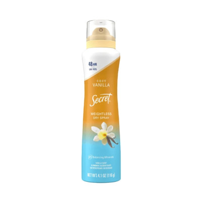 Secret Weightless Dry Spray Cozy Vanilla Дезодорант-антиперспирант с ароматом ванили
