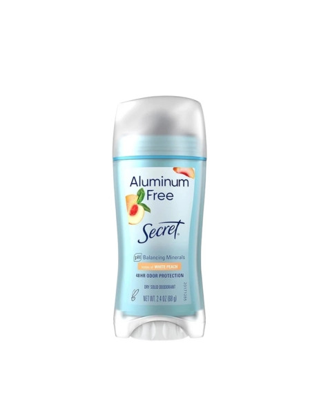 Secret Dry Solid Deodorantt Aluminum Free White Peach Твердый дезодорант без алюминия Белый Персик