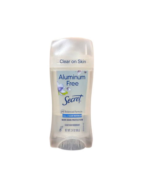 Secret Clear Solid Deodorant Aluminum Free Clear Waterlily Гелевый дезодорант без алюминия Прозрачная водяная лилия
