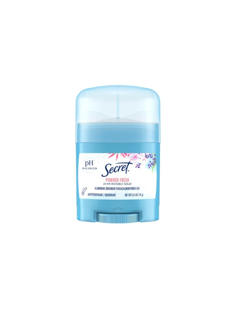 Secret Mini Invisible Solid Ph Balanced 24h Deodorant Powder Fresh Твердый дезодорант-антиперспирант Порошковая свежесть
