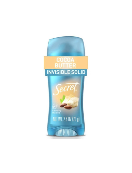 Secret Invisible Solid Ph Minerals 48h Deodorant Cocoa Butter Твердый дезодорант-антиперспирант Масло какао