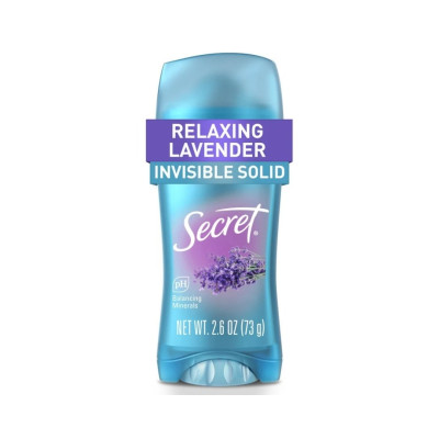 Secret Invisible Solid Ph Minerals 48h Deodorant Relaxing Lavanda Твердый дезодорант-антиперспирант Расслабляющая лаванда