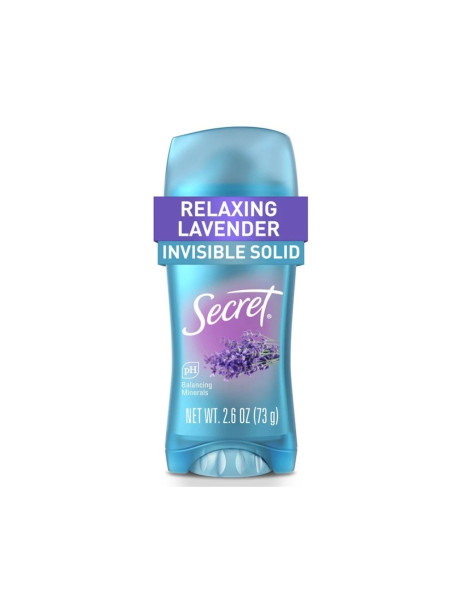 Secret Invisible Solid Ph Minerals 48h Deodorant Relaxing Lavanda Твердый дезодорант-антиперспирант Расслабляющая лаванда