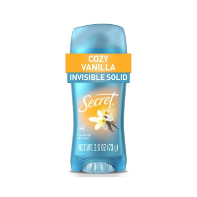 Secret Invisible Solid Ph Minerals 48h Deodorant Cozy Vanilla Твердий дезодорант-антиперспірант Затишна ваніль