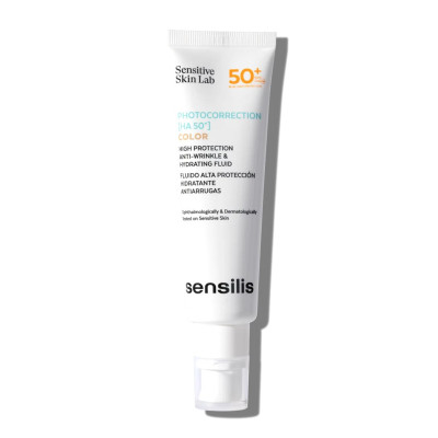 Sensilis Photocorrection HA 50+ Color Зволожуючий фотокоректор-флюїд з SPF 50 з тоном