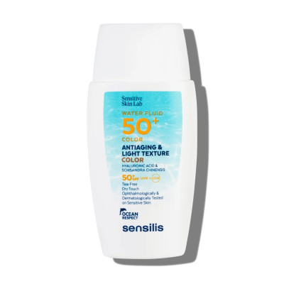 Sensilis Water Fluide SPF50+ Color Сонцезахисний антивіковий флюїд з тоном