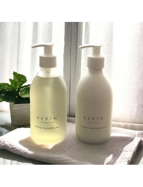 Sevin London Hand & Body Duo Fresh Clay Набор лосьона и мыла для рук и тела с ароматом зеленой глины, мускусной ванили и иланг-иланга