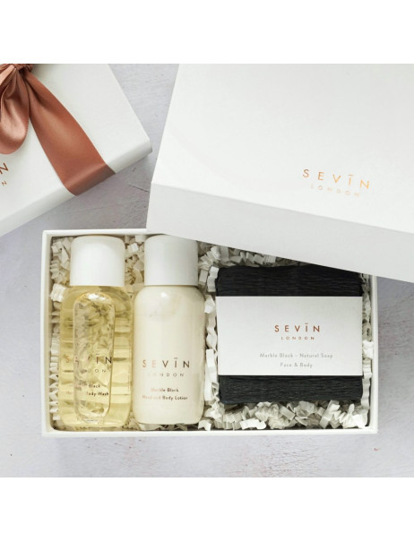 Sevin London Hand And Body Wash Gift Set Marble Black Подарочный набор для очищения рук и тела с ароматом гвоздики и бергамота