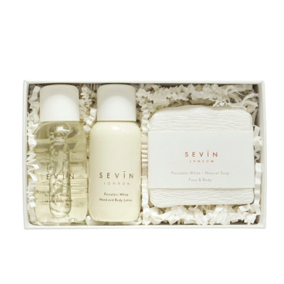 Sevin London Hand And Body Wash Gift Set Porcelain White Подарунковий набір для очищення рук і тіла з ароматом квіток жасмину та амбри