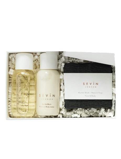 Sevin London Hand And Body Wash Gift Set Marble Black Подарочный набор для очищения рук и тела с ароматом гвоздики и бергамота