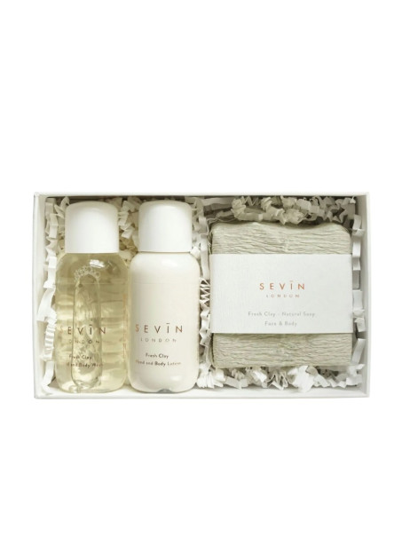 Sevin London Hand And Body Wash Gift Set Fresh Clay Подарочный набор для очищения рук и тела с ароматом мускусной ванили и иланг-иланга