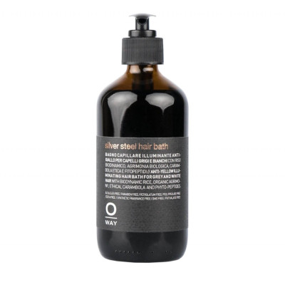 Oway Men Silver Steel Hair Bath Мужской шампунь для седых волос с антижёлтым эффектом 
