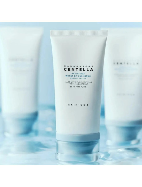 SKIN1004 Madagascar Centella Hyalu-Cica Water-Fit Sun Serum SPF50+ PA++++ Солнцезащитная сыворотка с центеллой азиатской и гиалуроновой кислотой