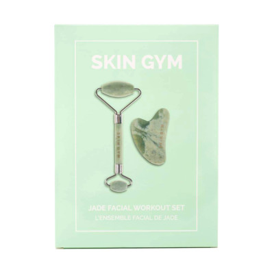 Skin Gym Jade Workout Set Набор из нефрита: роллер для лица и скребок гуаша