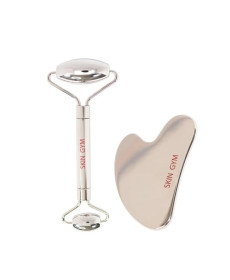 Skin Gym Cryo Stainless Steel Workout Set Набір ролер і скребок гуаша з нержавіючої сталі - Написати відгук