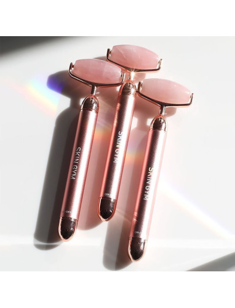 Skin Gym Rose Quartz Vibrating Lift & Contour Beauty Roller Вібруючий масажер для обличчя