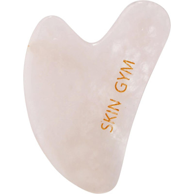 Skin Gym Rose Quartz Crystal Sculpty Heart Gua Sha Tool Скребок гуаша из розового кварца в форме сердца 