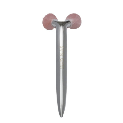 Skin Gym Rose Quartz Revi Beauty Roller Роллер з двома ребристими обертовими сферами з кристала рожевого кварцу 