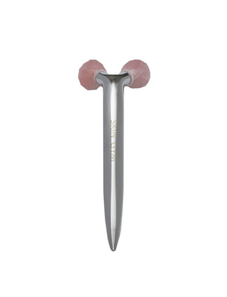 Skin Gym Rose Quartz Revi Beauty Roller Роллер з двома ребристими обертовими сферами з кристала рожевого кварцу