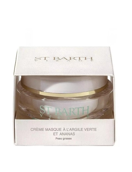 ST Barth Cream Mask With Green Clay Pineapple Крем-маска із зеленою глиною та екстрактом ананаса