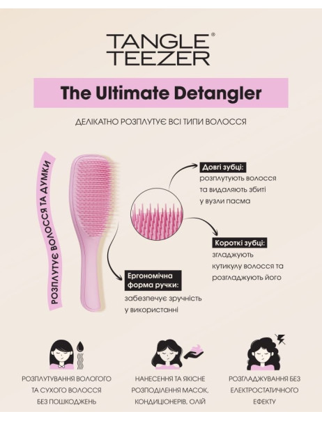 Tangle Teezer The Ultimate Detangler Electric Raspberry Расческа для волос
