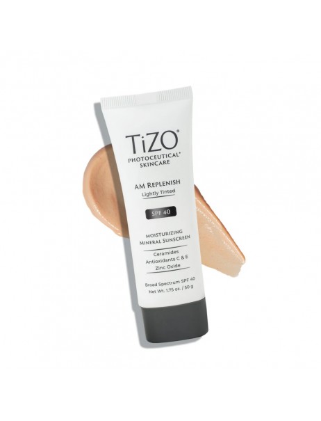 Light Tinted Sunscreen by TiZO AM Replenish SPF 40