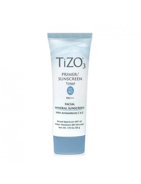 TiZO 3 Facial Primer/Sunscreen Tinted SPF 40 PA+++ Крем/праймер мінеральний сонцезахисний з відтінком