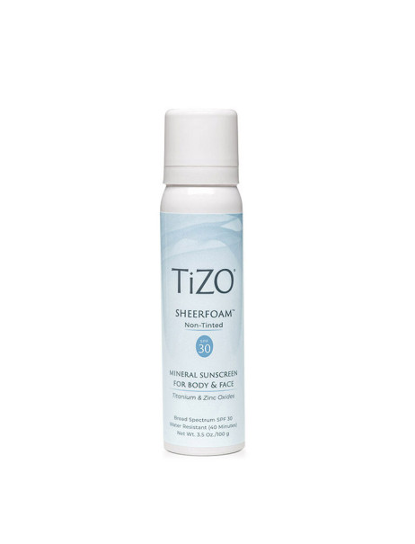 TiZO SheerFoam Body & Face Non-Tinted SPF 30 Мінеральна сонцезахисна пінка для обличчя та тіла без відтінку