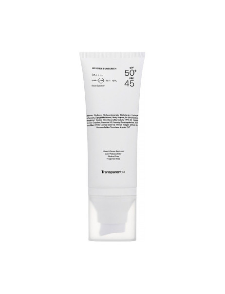 Transparent Lab Invisible Sunscreen SPF 50+ Невидимий ультралегкий сонцезахисний крем для обличчя