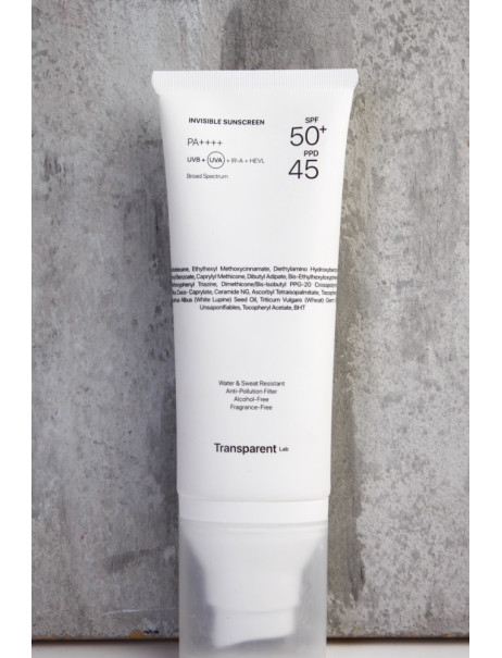 Transparent Lab Invisible Sunscreen SPF 50+ Невидимий ультралегкий сонцезахисний крем для обличчя