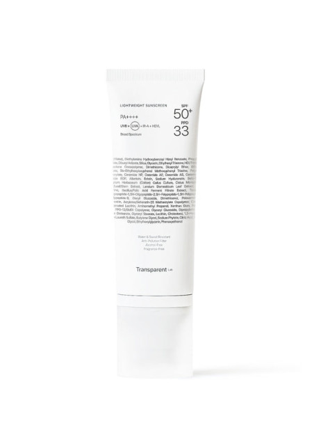Transparent Lab Lightweight Sunscreen SPF 50+ Легкий сонцезахистний крем