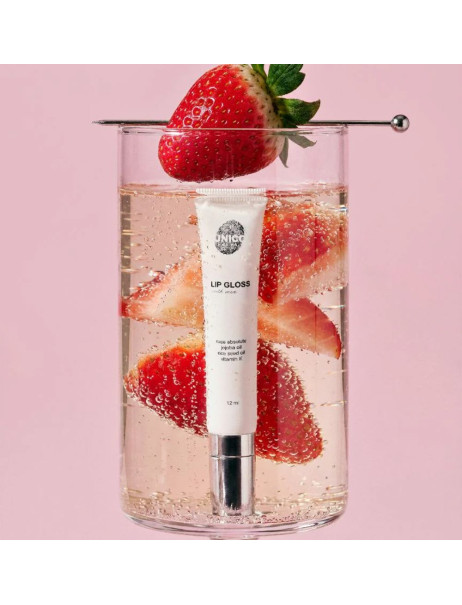 Unico Lip Gloss Flirt Блеск для губ с ароматом спелой клубники и шампанского