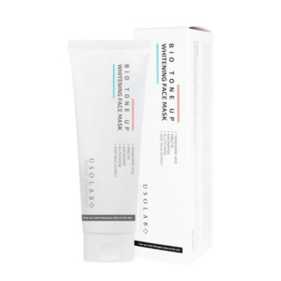 Usolab Bio Tone Up Whitening Face Mask Маска для освітлення шкіри та ефекту миттєвого сяяння