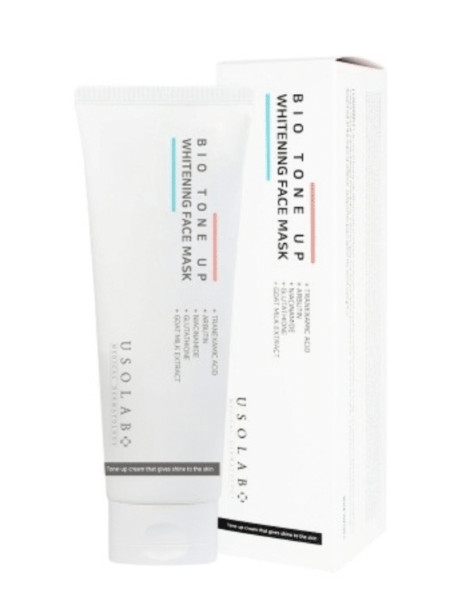 Usolab Bio Tone Up Whitening Face Mask Маска для освітлення шкіри та ефекту миттєвого сяяння