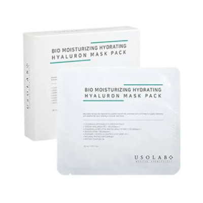 Usolab Bio Moisturizing Hydrating Hyaluron Mask Зволожуюча, заспокійлива та омолоджуюча маска